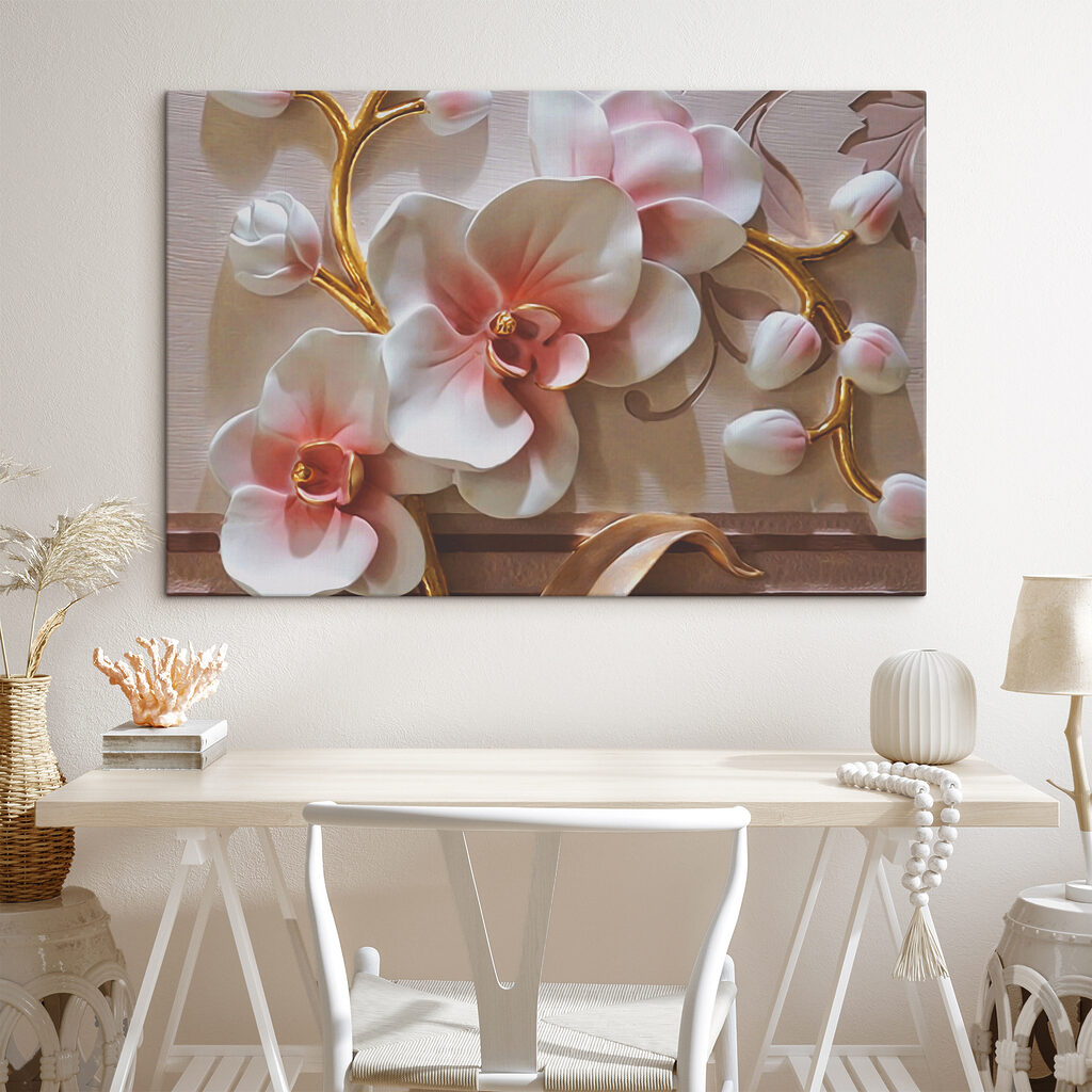 Orchideák rózsaszín fényben — lakásbelső 6