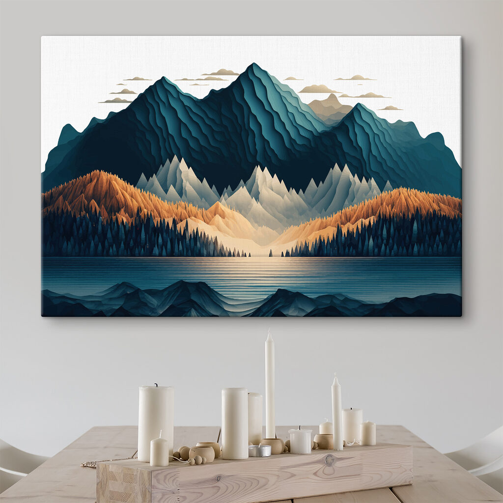 Hegyi tó rétegekben — lakásbelső 1