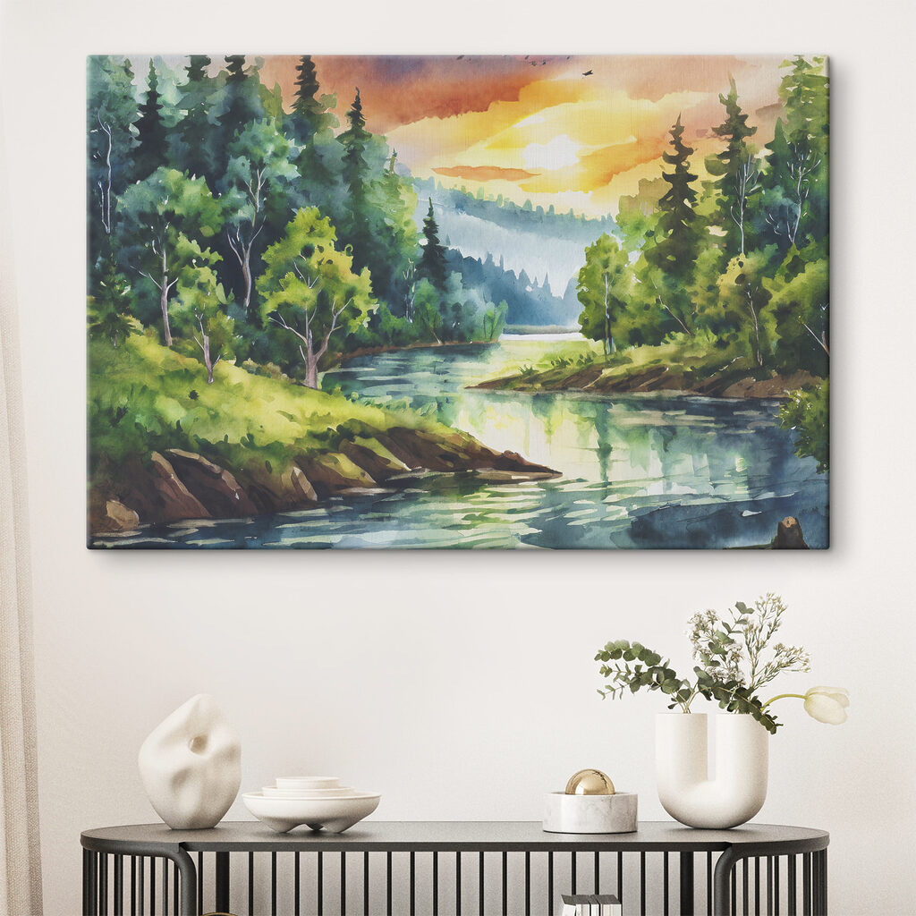Folyó esti fényben — lakásbelső 1