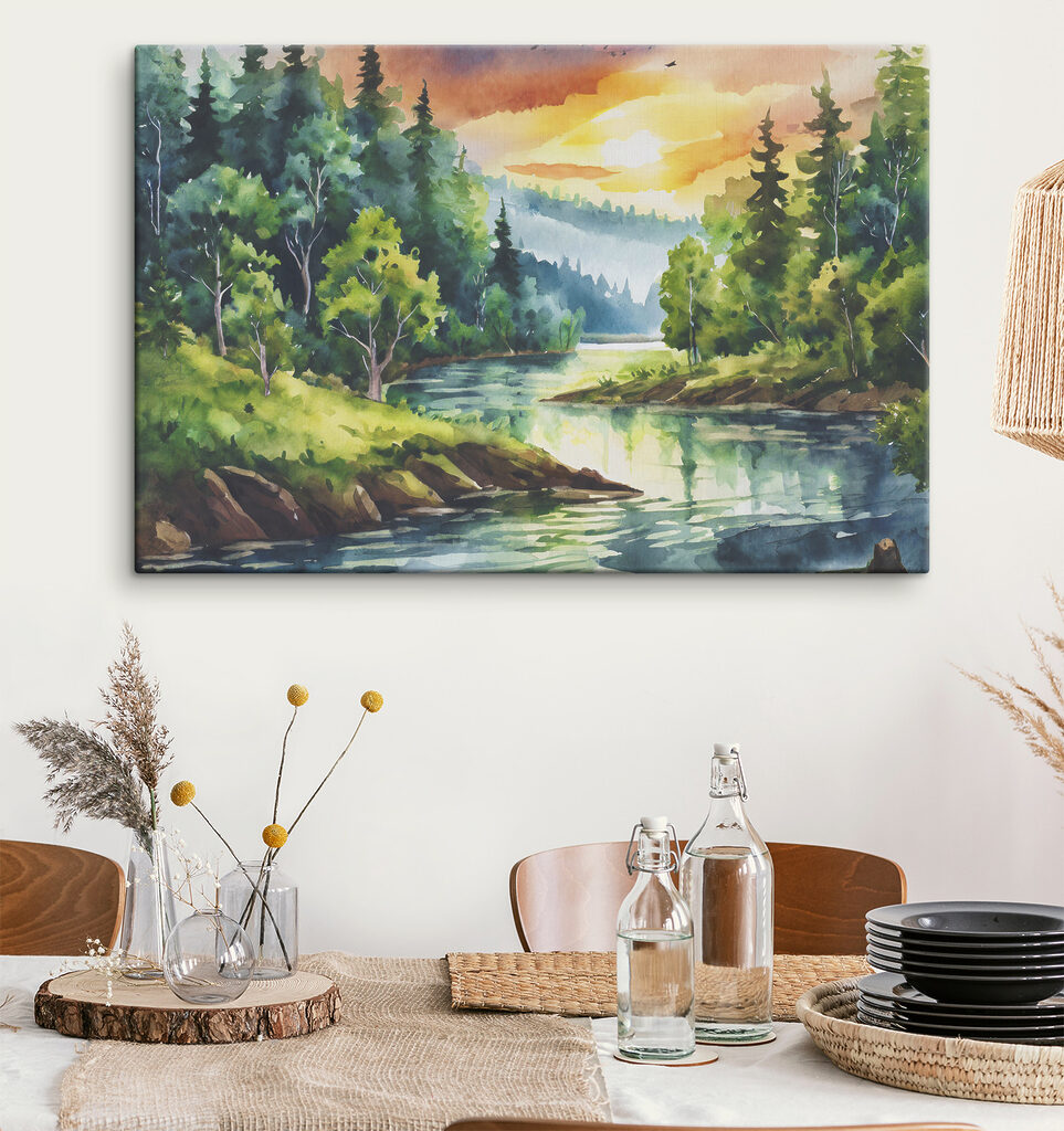 Folyó esti fényben — lakásbelső 2