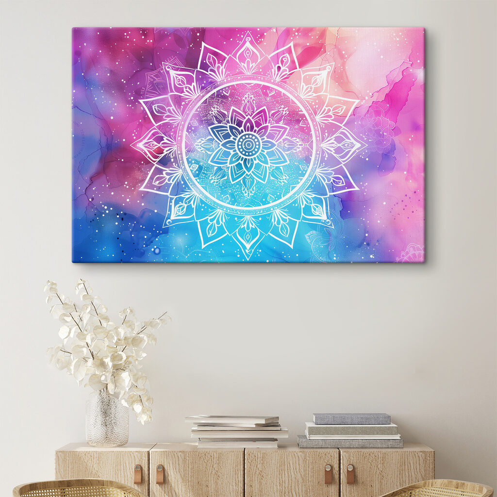 Mandala rózsaszín csillagfényben — lakásbelső 2