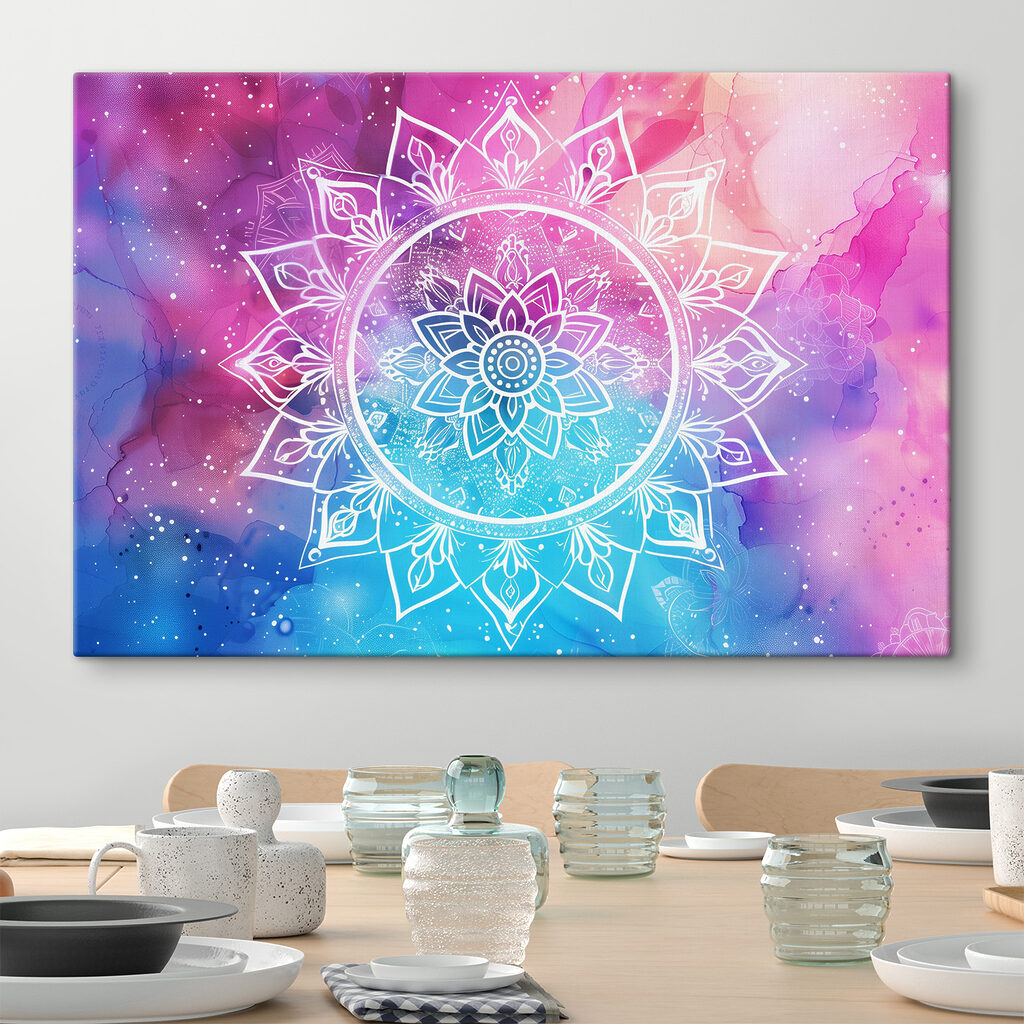 Mandala rózsaszín csillagfényben — lakásbelső 1