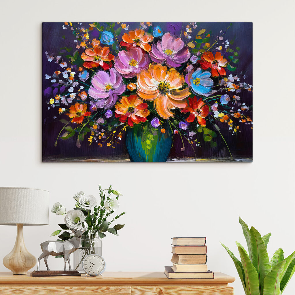 Lila virágzás éjkékben — lakásbelső 2