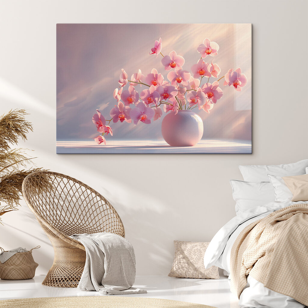 Orchideák fénysugárban — lakásbelső 1