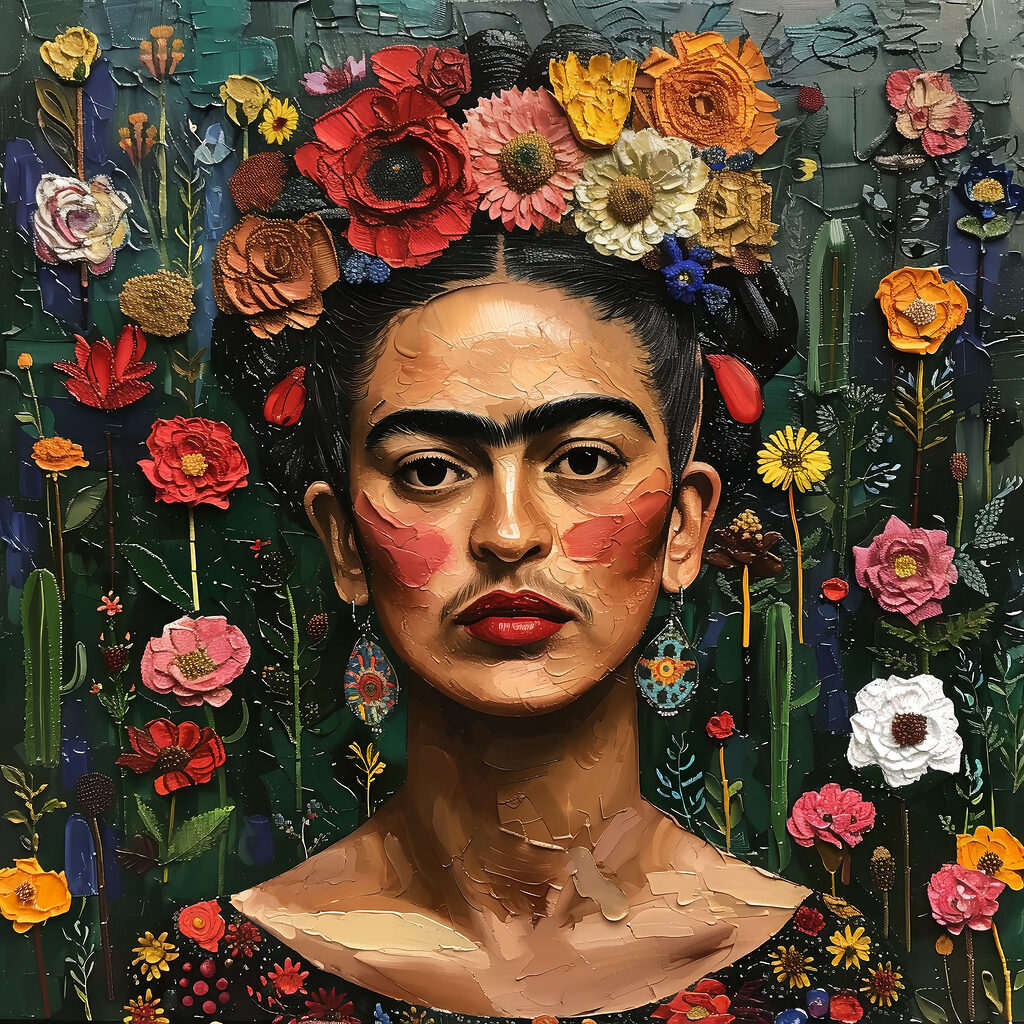 Frida a virágkertben — teljes motívum