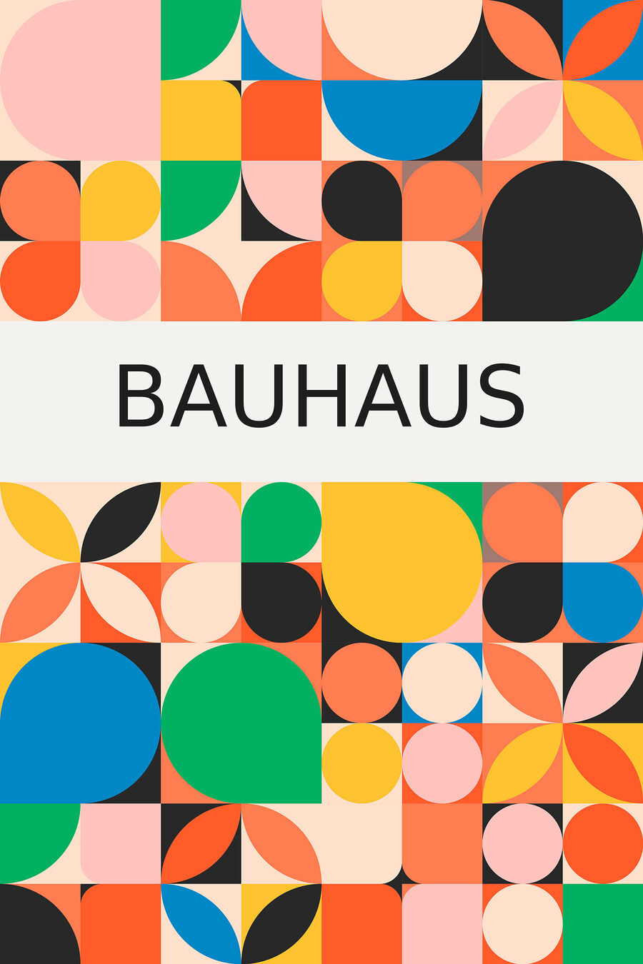 Bauhaus vidám negyedkörökben — teljes motívum