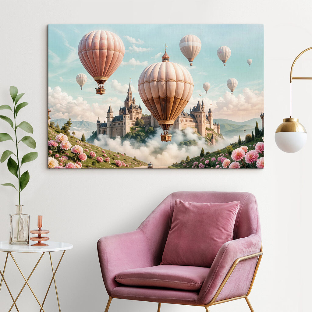 Hőlégballonok álomkastély felett — lakásbelső 1