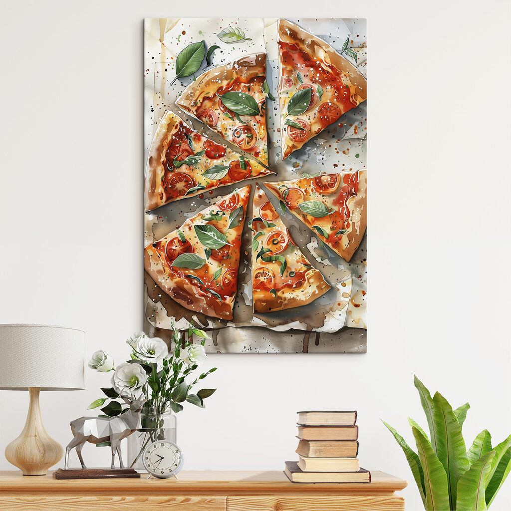 Pizzaszeletek bazsalikommal — lakásbelső 2