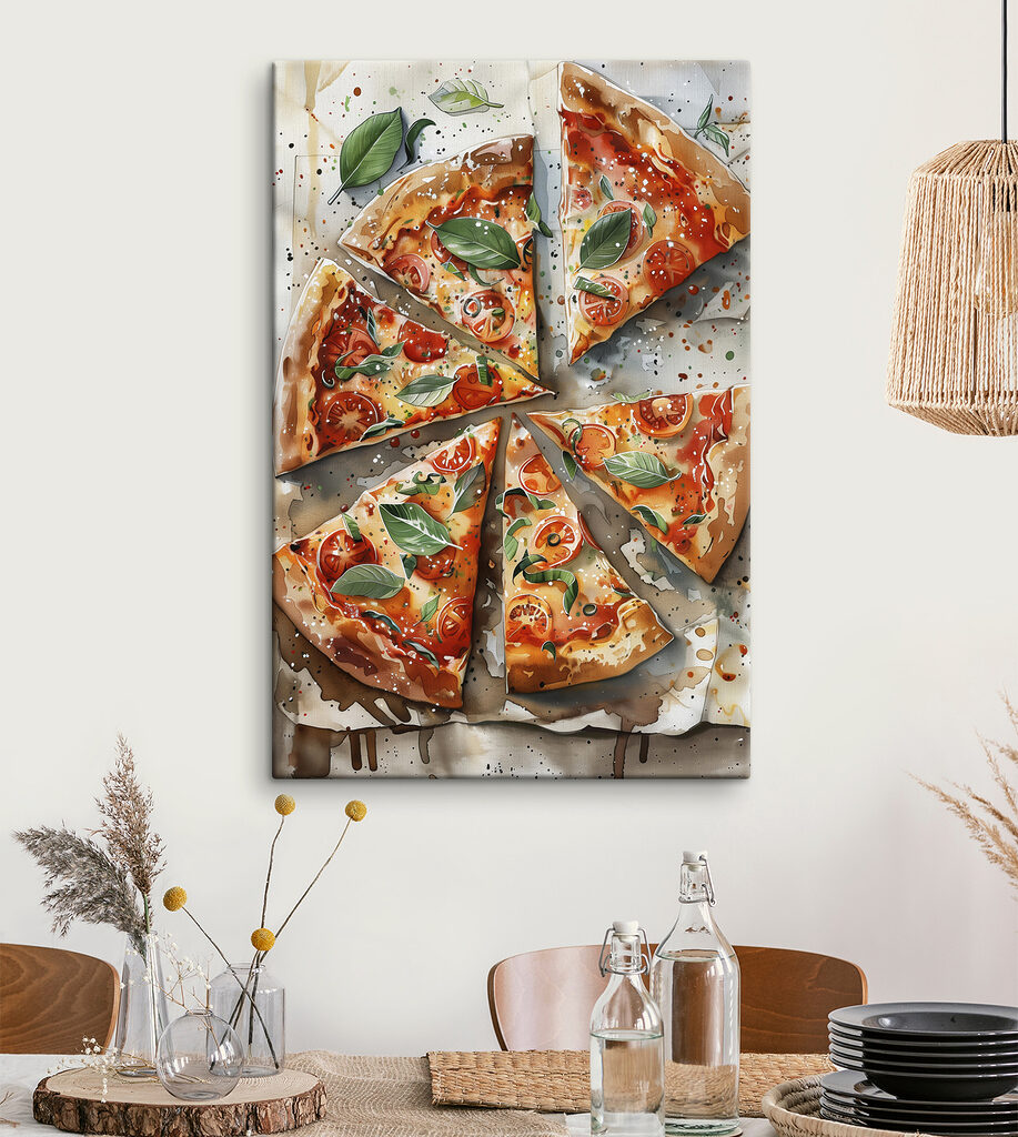 Pizzaszeletek bazsalikommal — lakásbelső 3