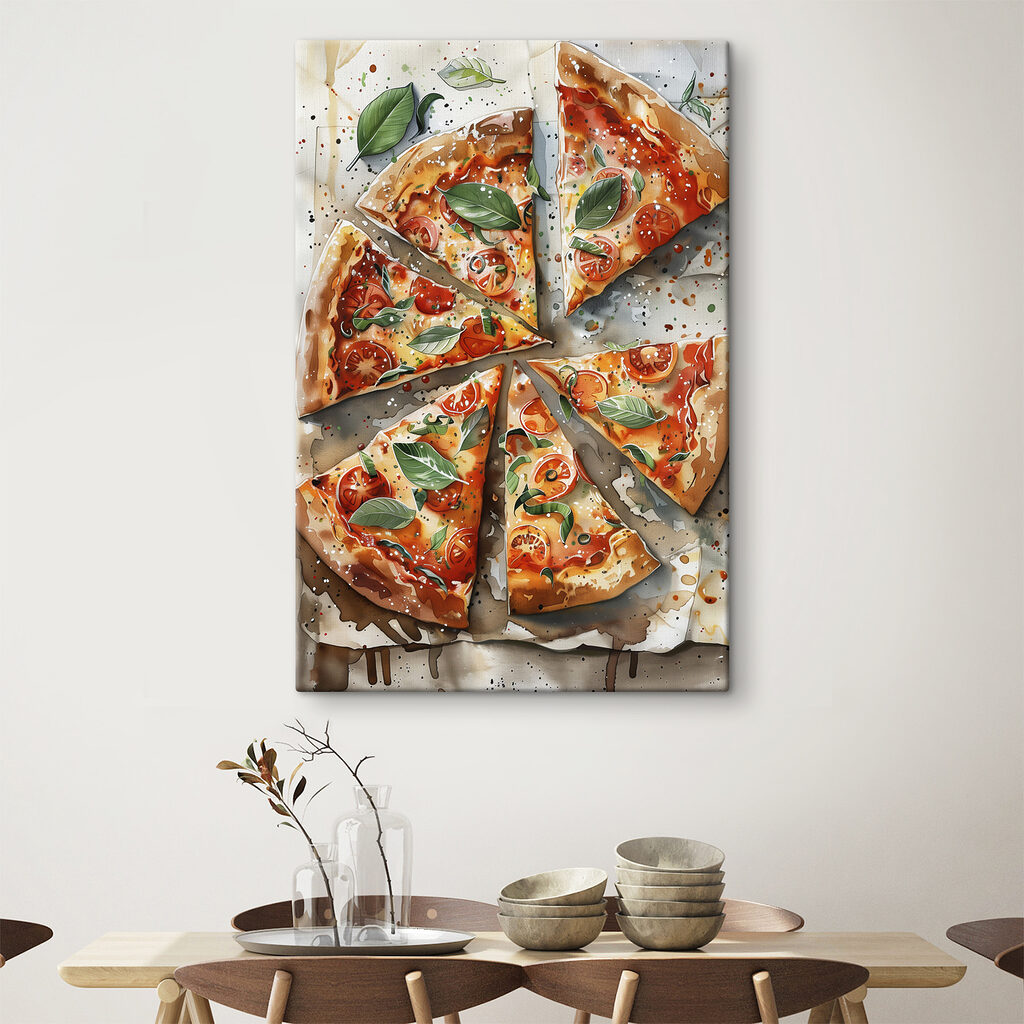 Pizzaszeletek bazsalikommal — lakásbelső 1