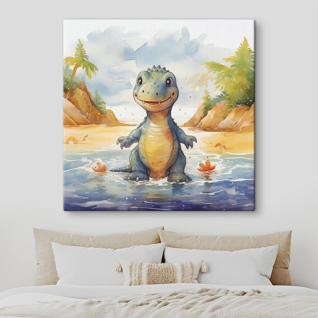 Dinoszaurusz pálmák között — lakásbelső 2