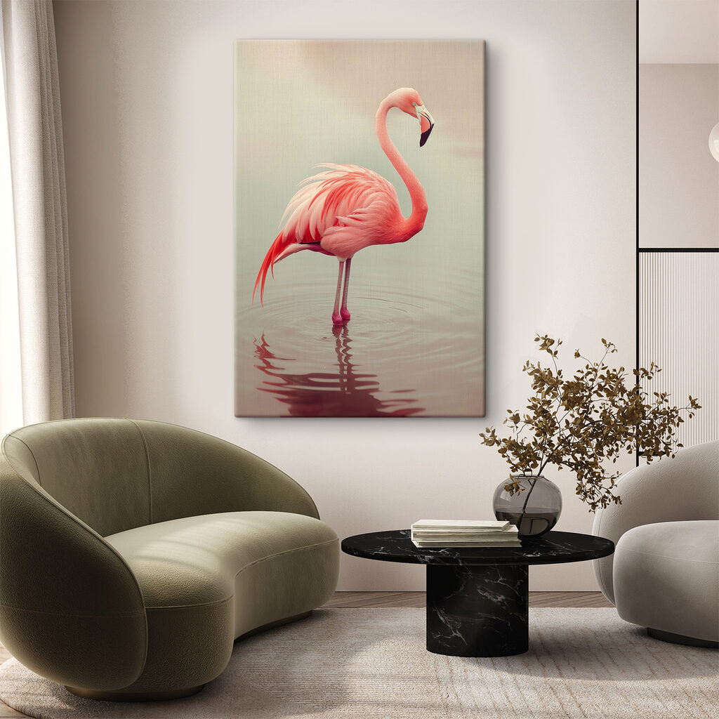 Flamingó tükörsima vízben — lakásbelső 2