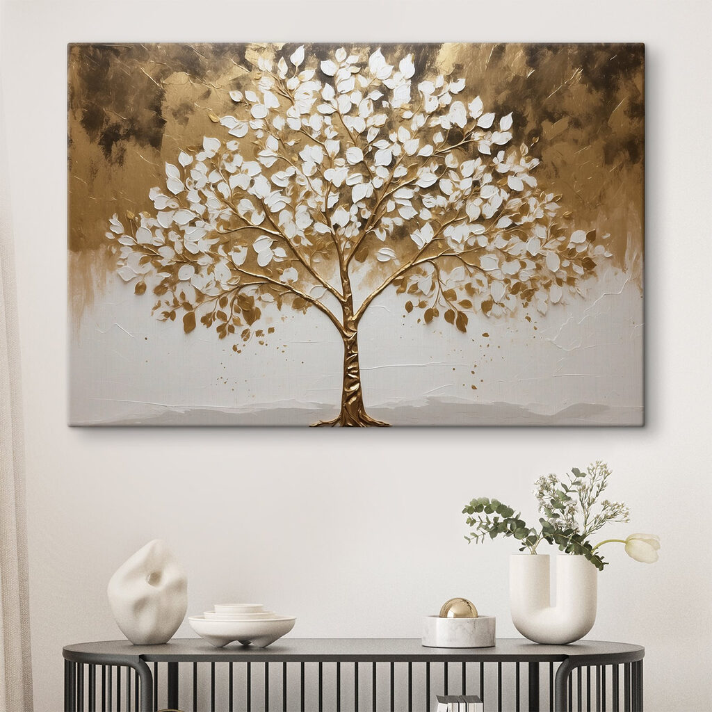 Fa aranyló lombbal — lakásbelső 3