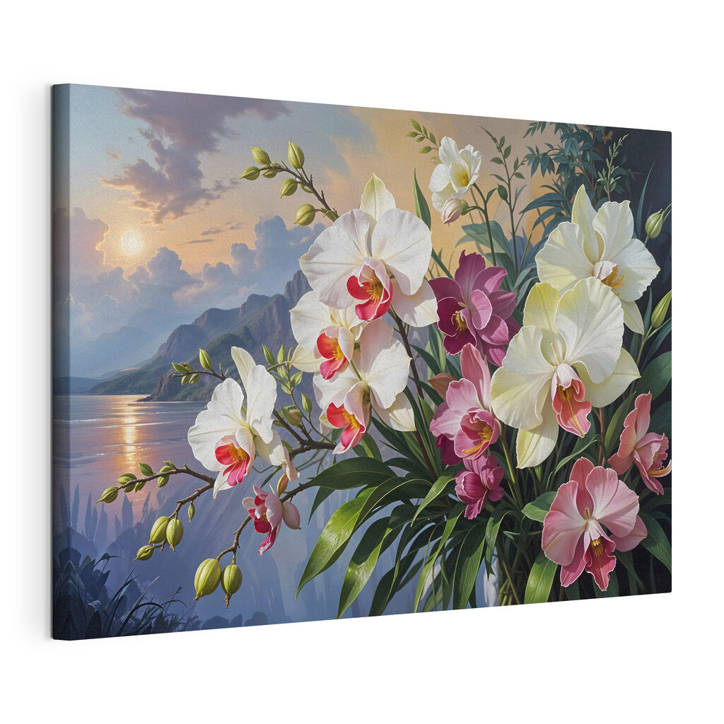 Orchideák esti tónál — termékábrázolás