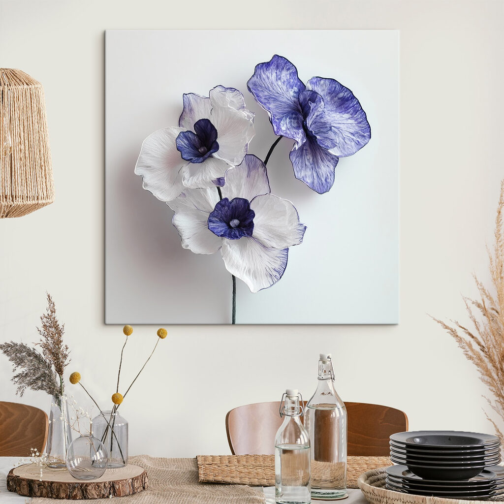 Orchideák kék szegéllyel — lakásbelső 3