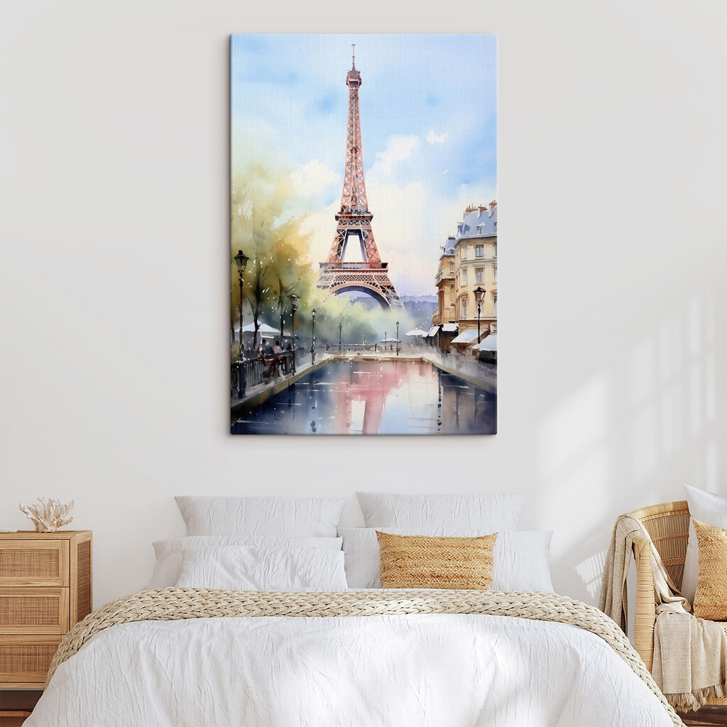Eiffel-torony lágy folyóparti színekben — lakásbelső 2