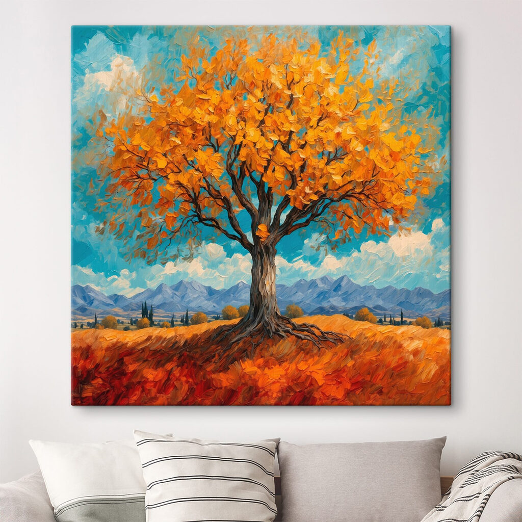 Narancssárga korona kéken — lakásbelső 1