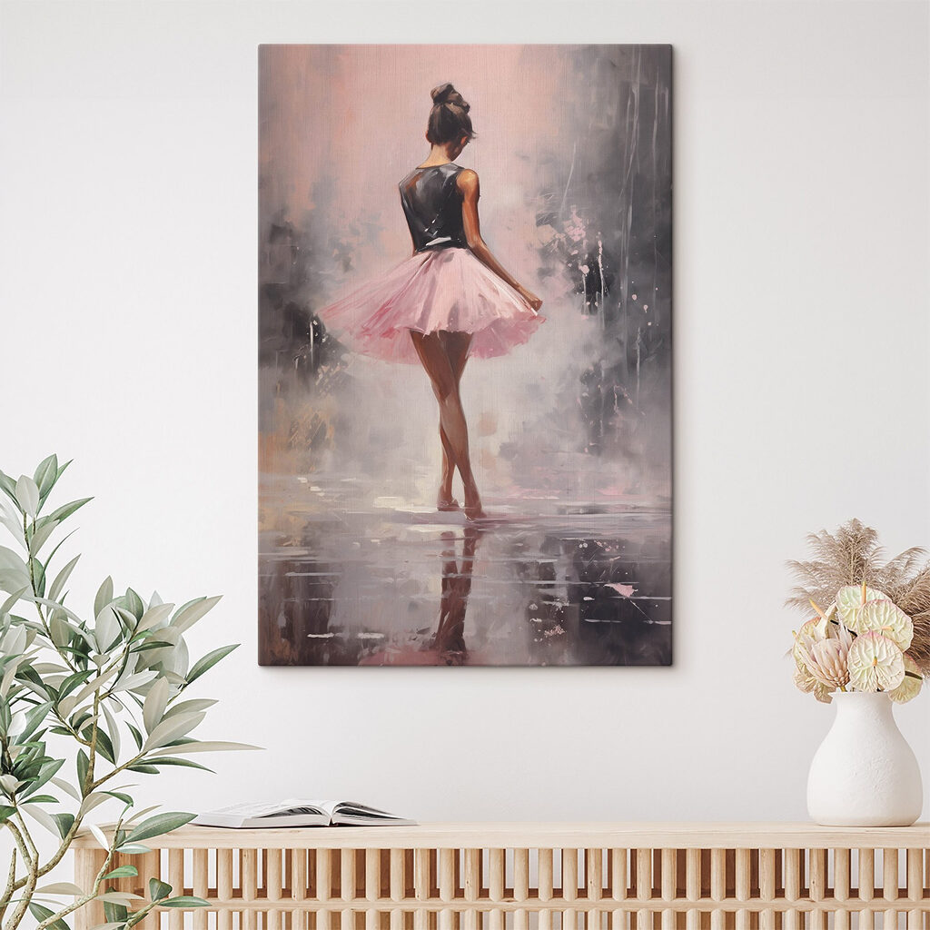Balerina rózsaszín tütüben — lakásbelső 1