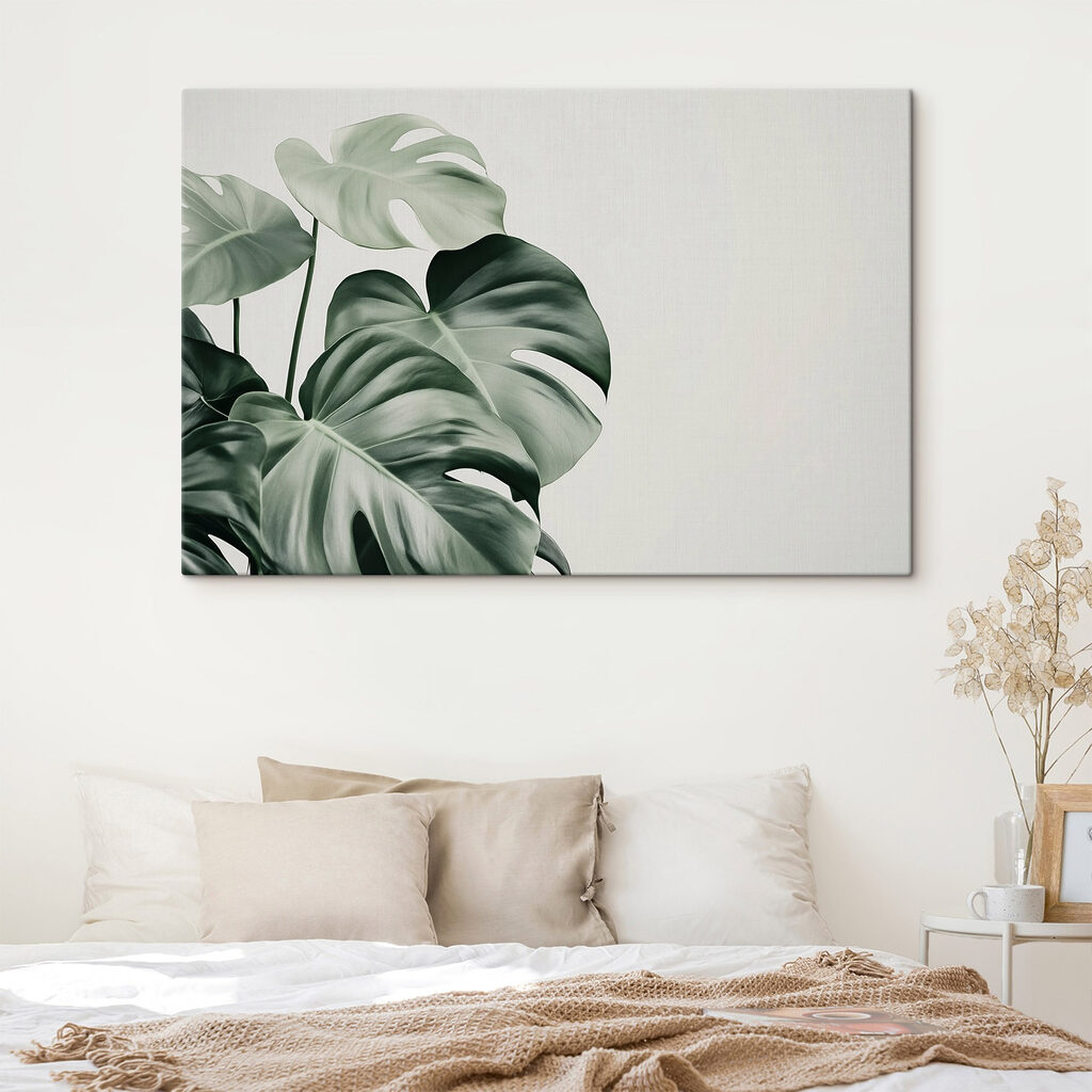 Monstera mélyzöld árnyalatokban — lakásbelső 2