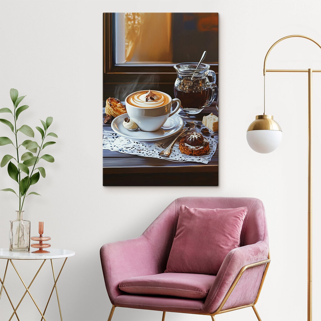 Cappuccino az ablaknál — lakásbelső 1