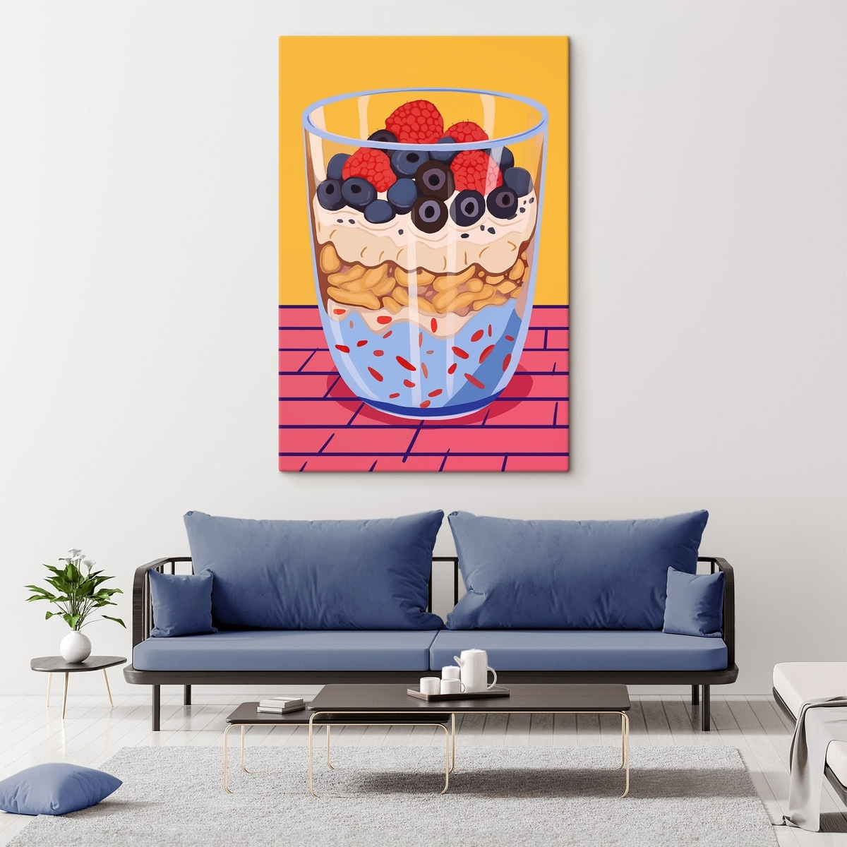 Joghurt bogyókkal és müzlivel — lakásbelső 1