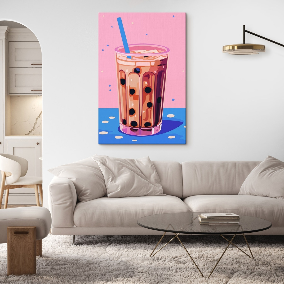 Buborékos tea poharakban — lakásbelső 1