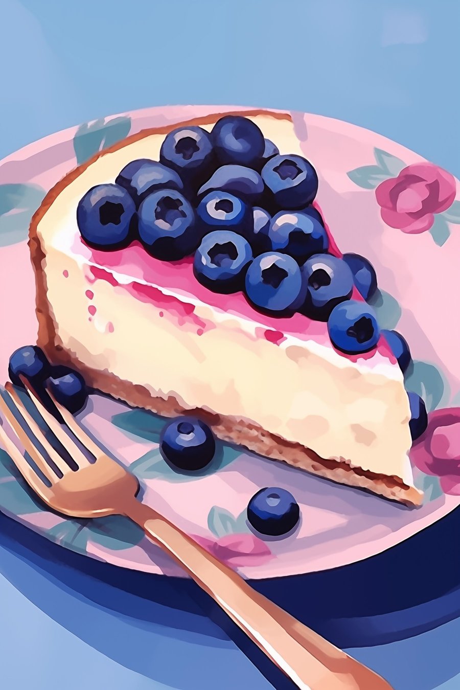 Sajttorta áfonyával — teljes motívum