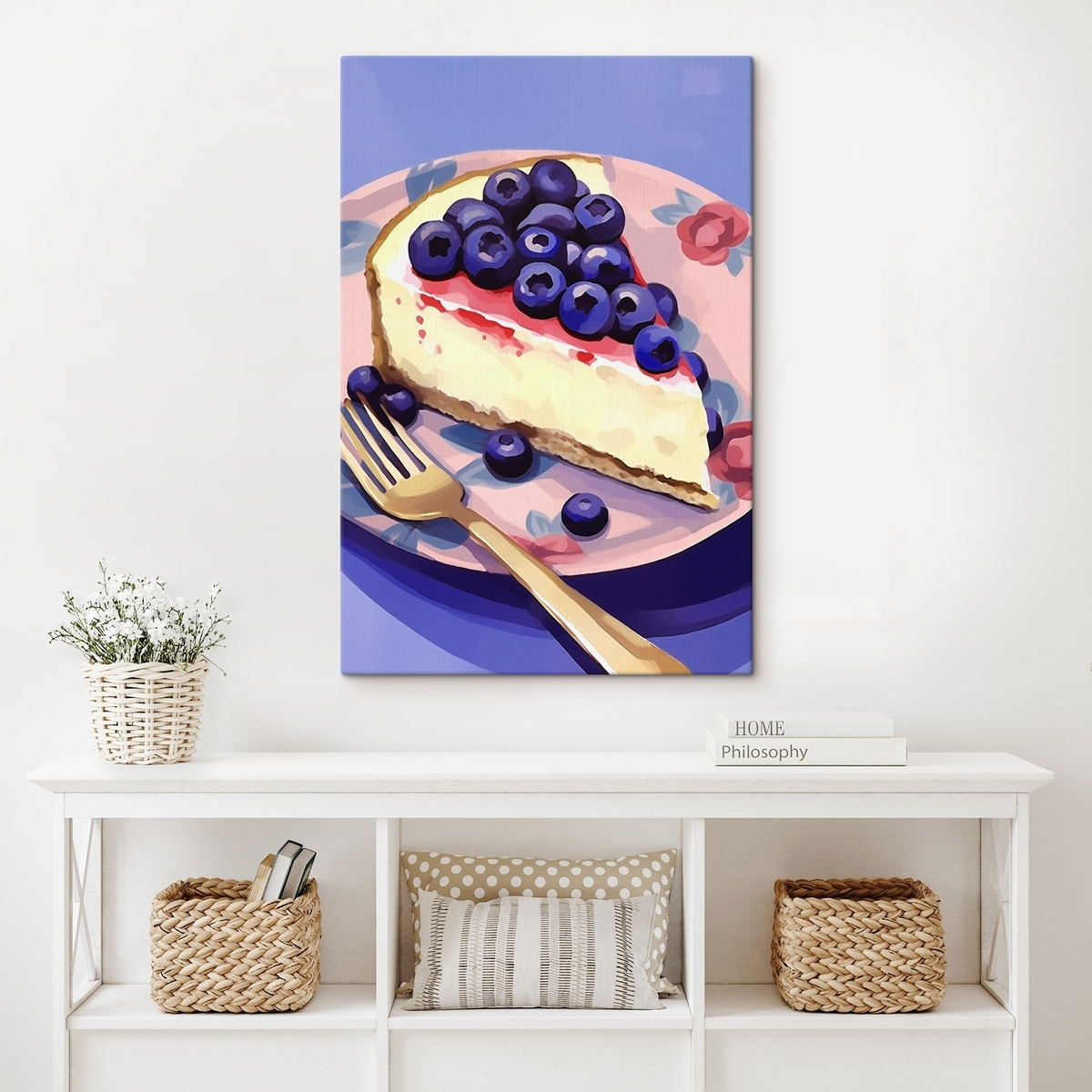 Sajttorta áfonyával — lakásbelső 2