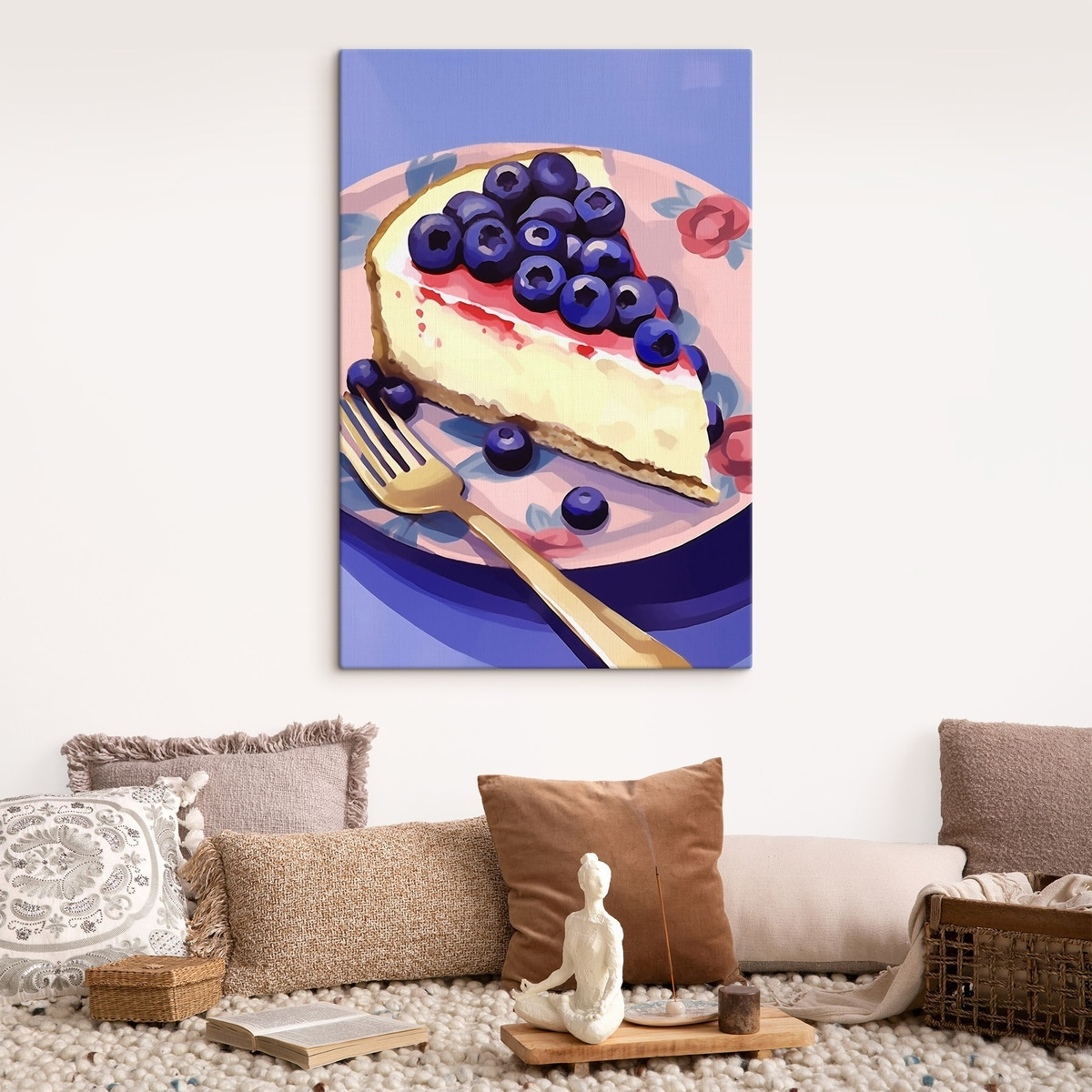 Sajttorta áfonyával — lakásbelső 1
