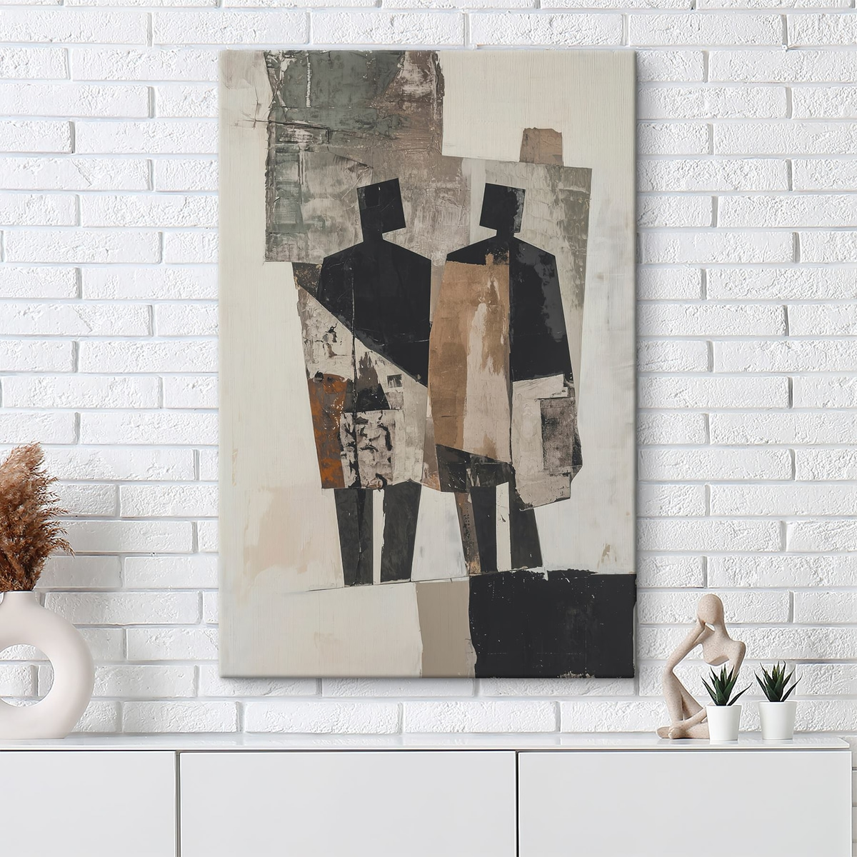 Modern absztrakció sziluettekkel — lakásbelső 3