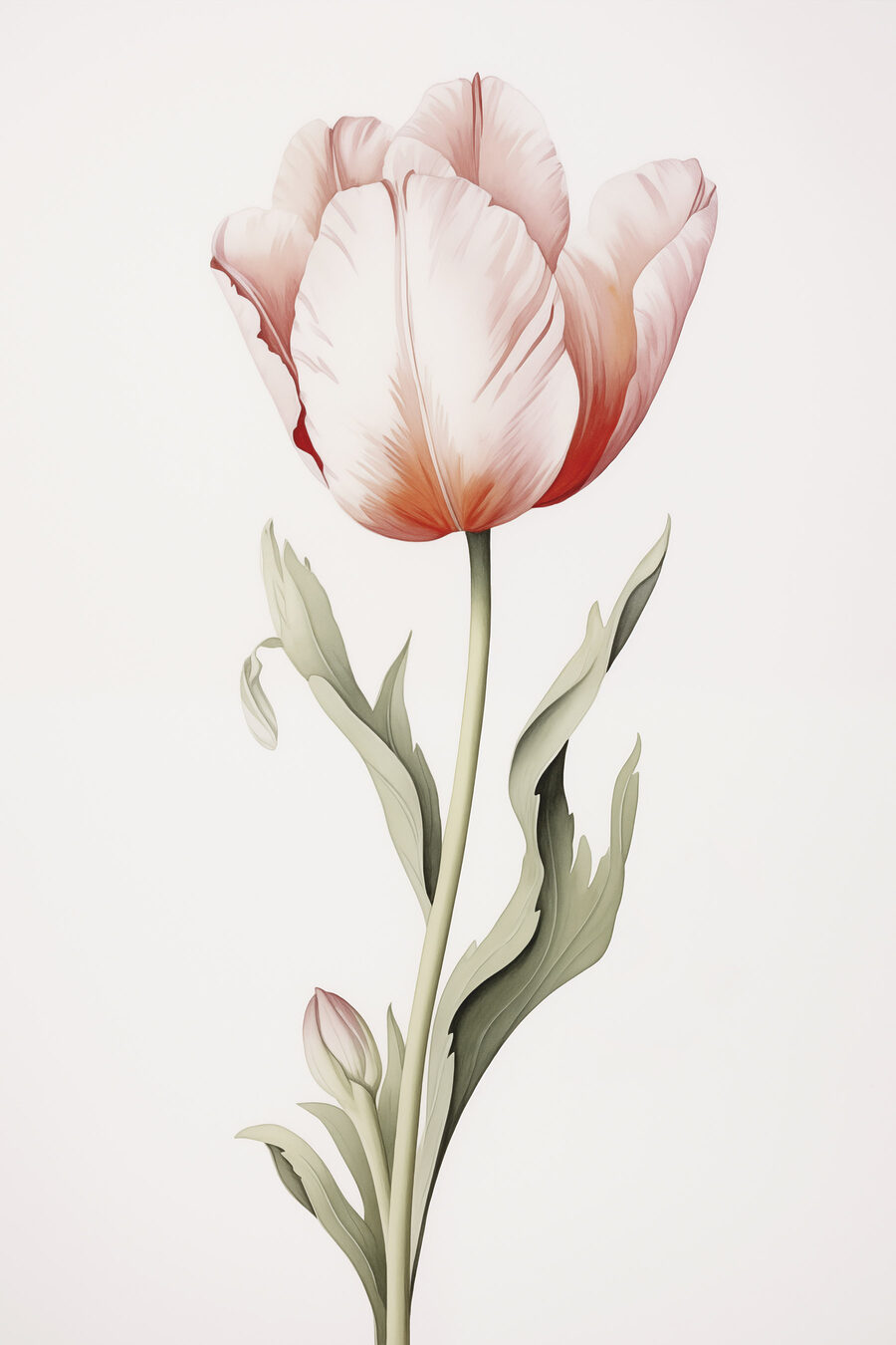 Halvány rózsaszín tulipán — teljes motívum