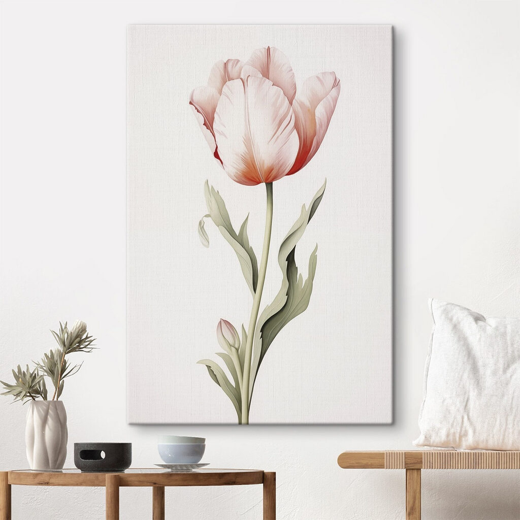 Halvány rózsaszín tulipán — lakásbelső 1