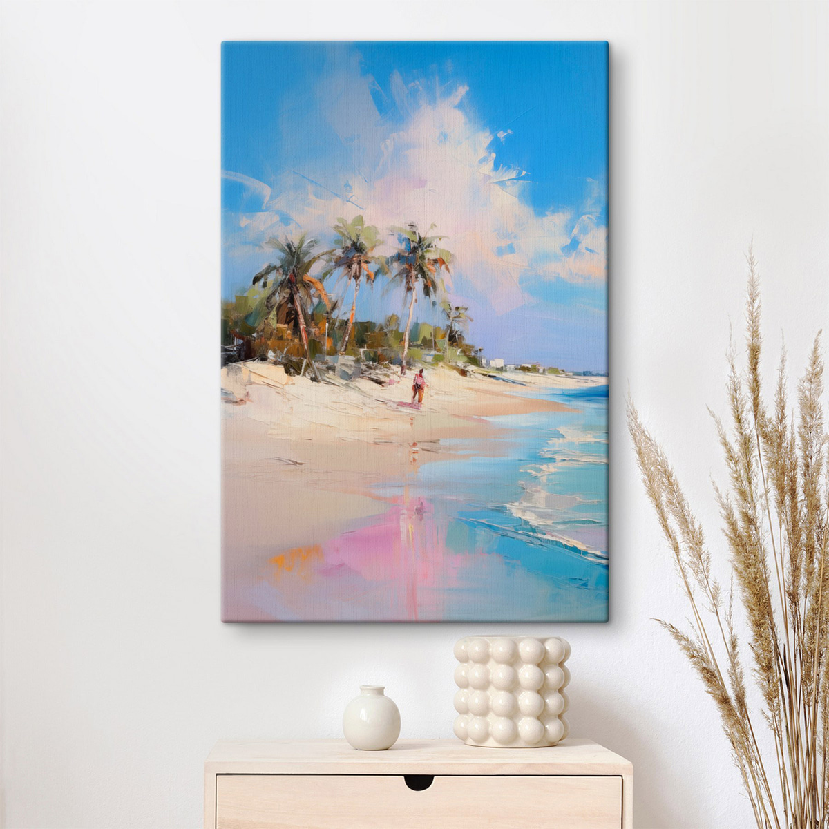Absztrakt pálmás strand — lakásbelső 1
