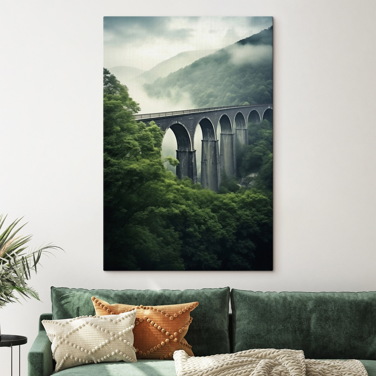 Kőviadukt ködös völgyben — lakásbelső 1