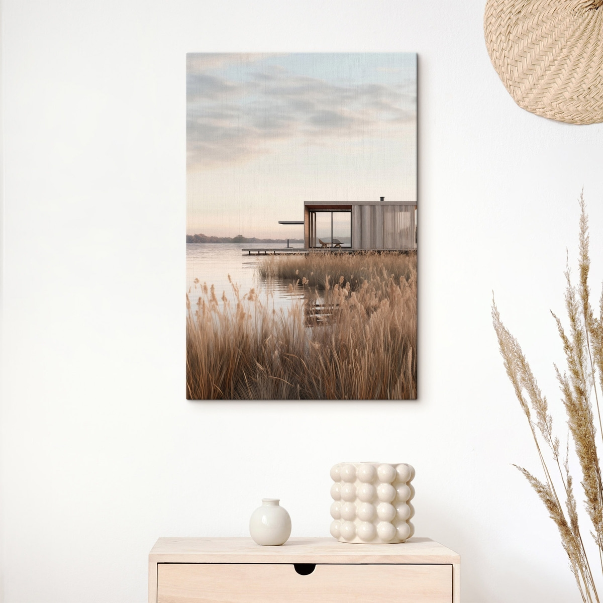 Modern kunyhó a tónál — lakásbelső 3