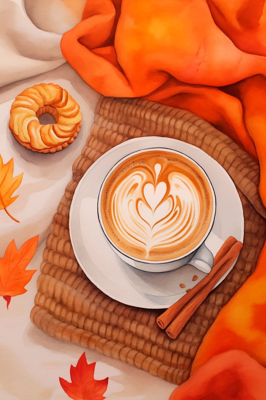 Őszi latte — teljes motívum