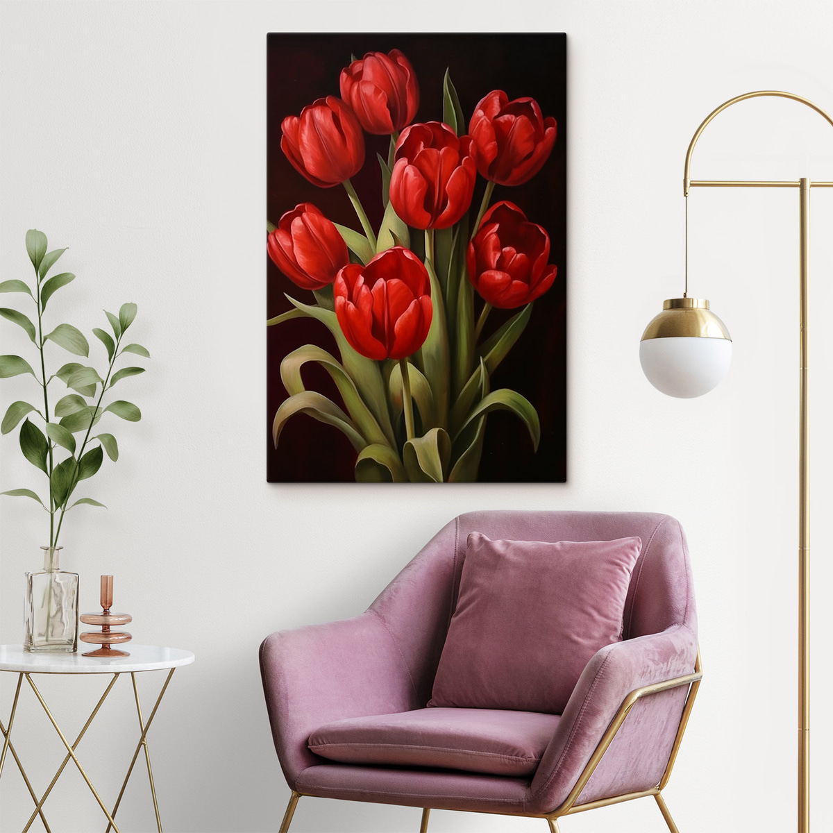 Tulipánok — lakásbelső 1