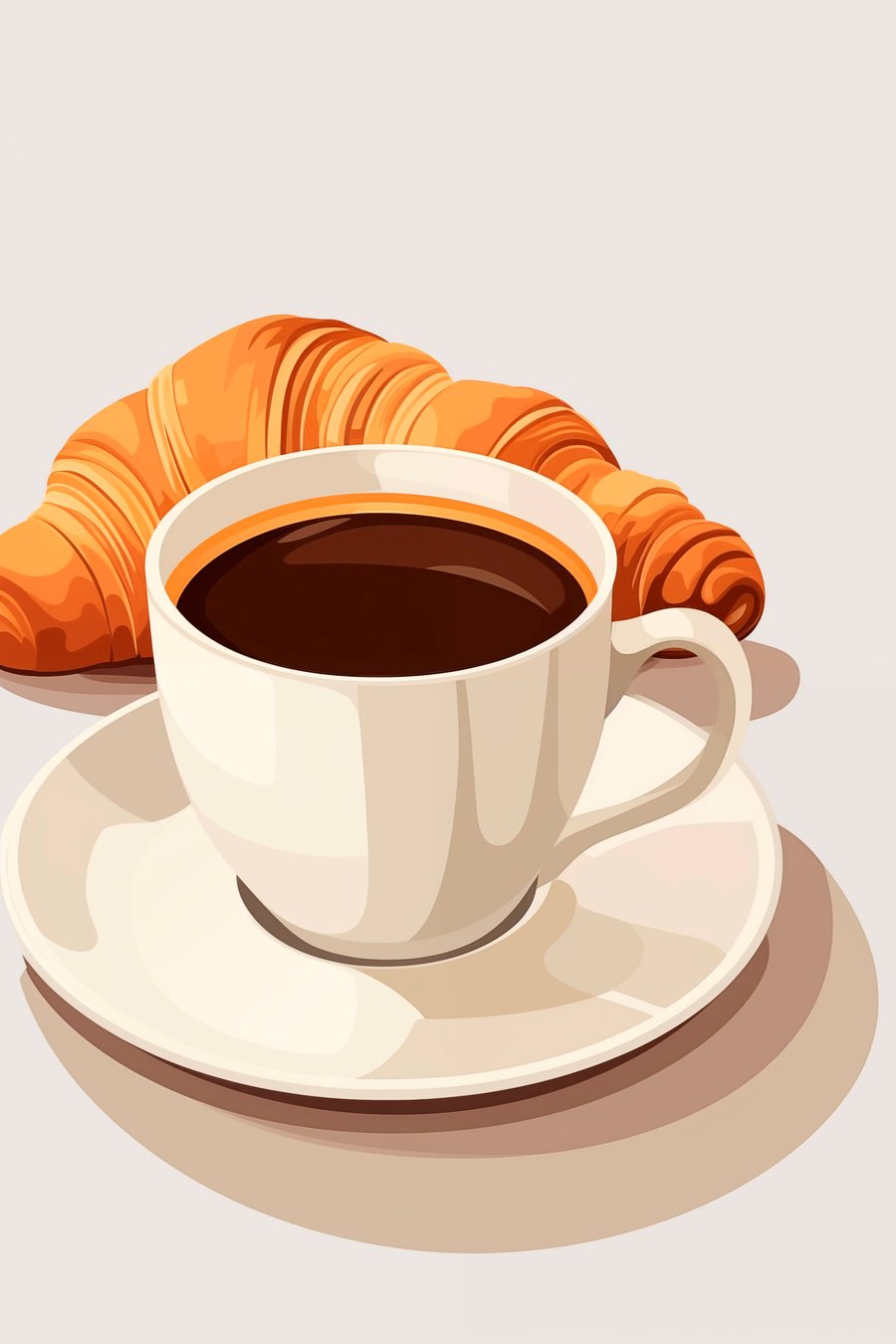 Kávé croissanttal — teljes motívum
