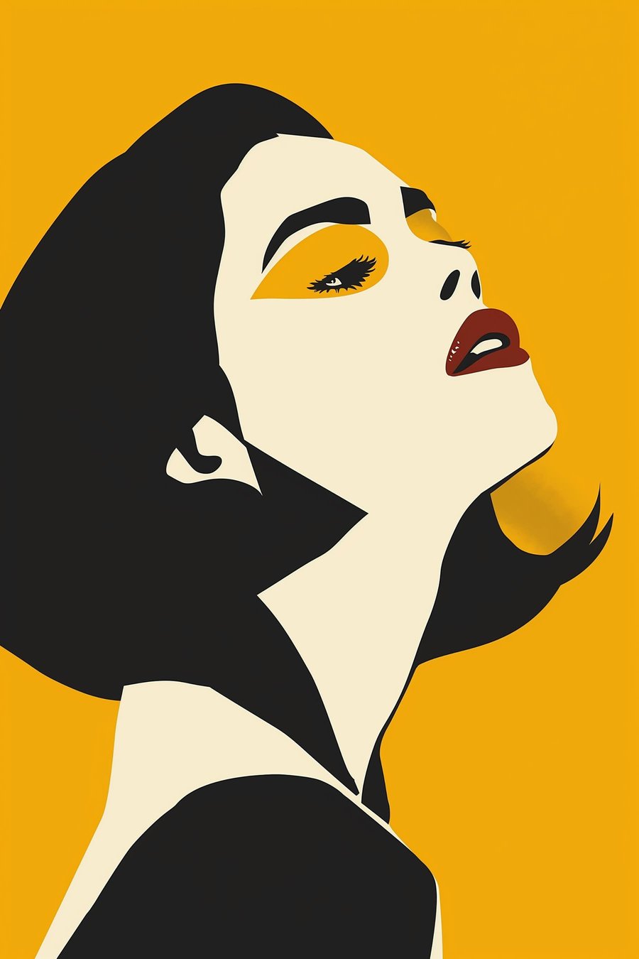 Pop-art lány — teljes motívum