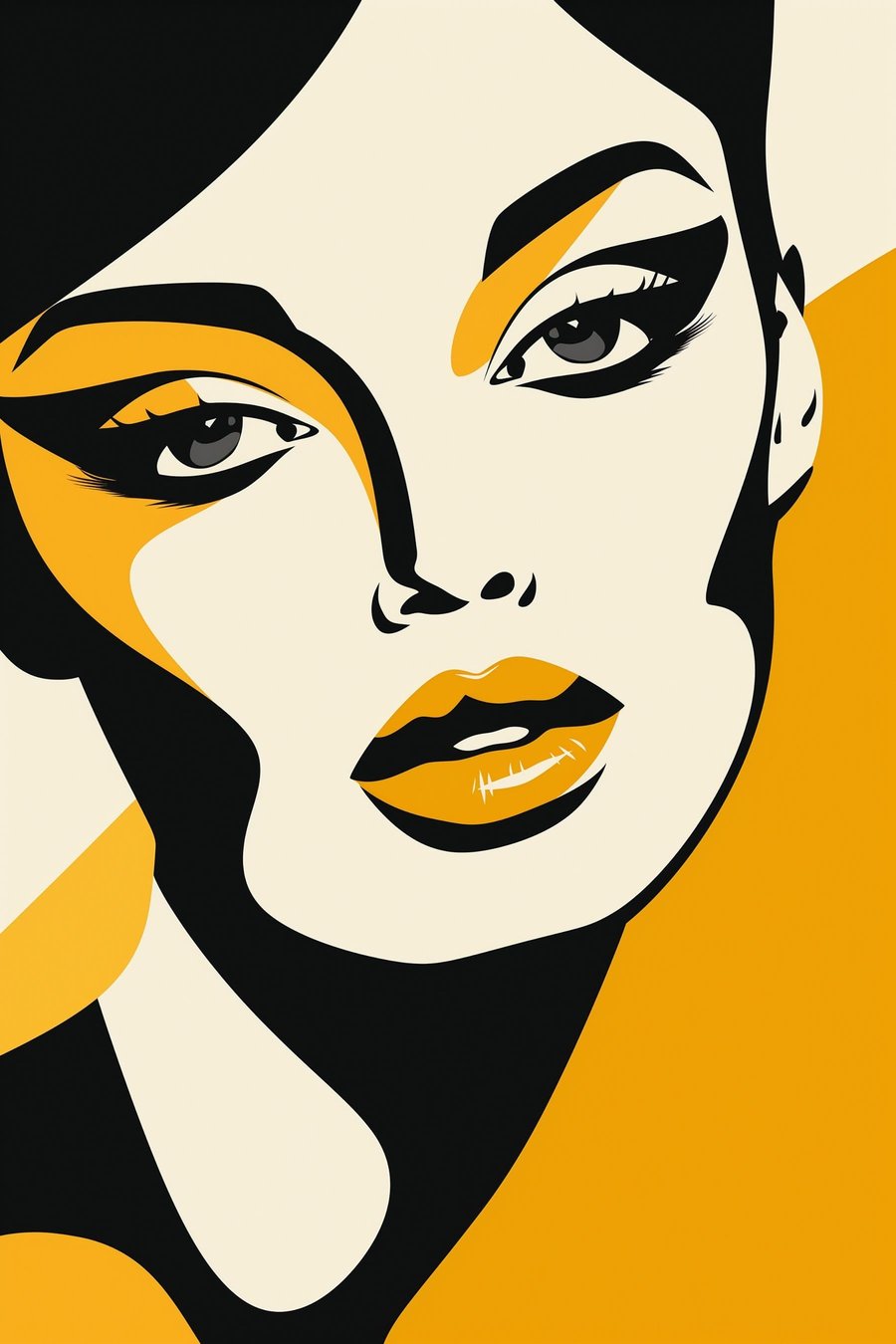 Pop-art nő — teljes motívum