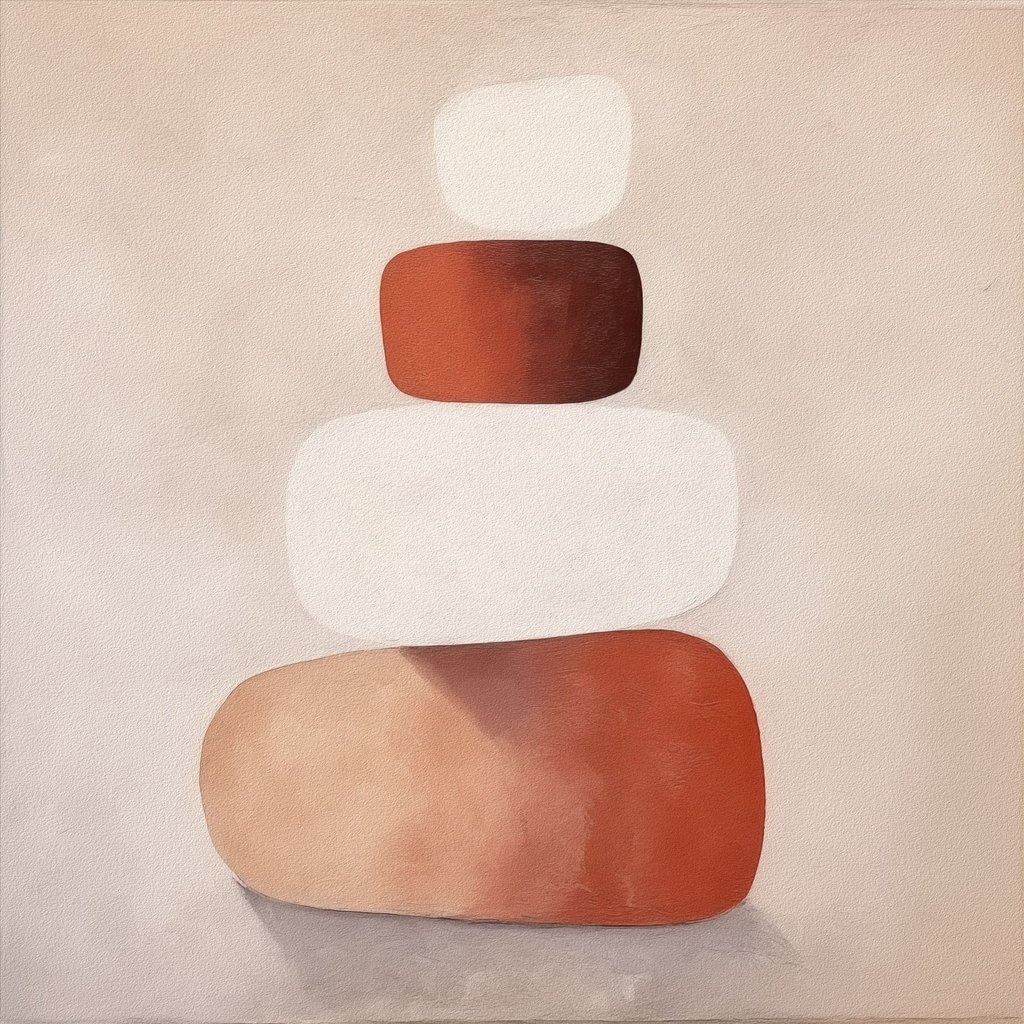 Minimalista halmozott formák — teljes motívum