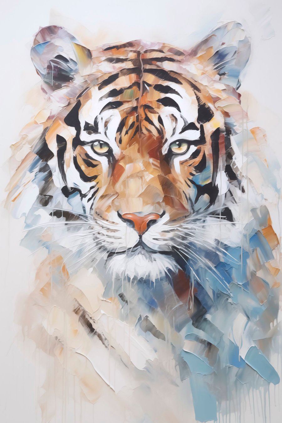 Tigris festményhatással — teljes motívum