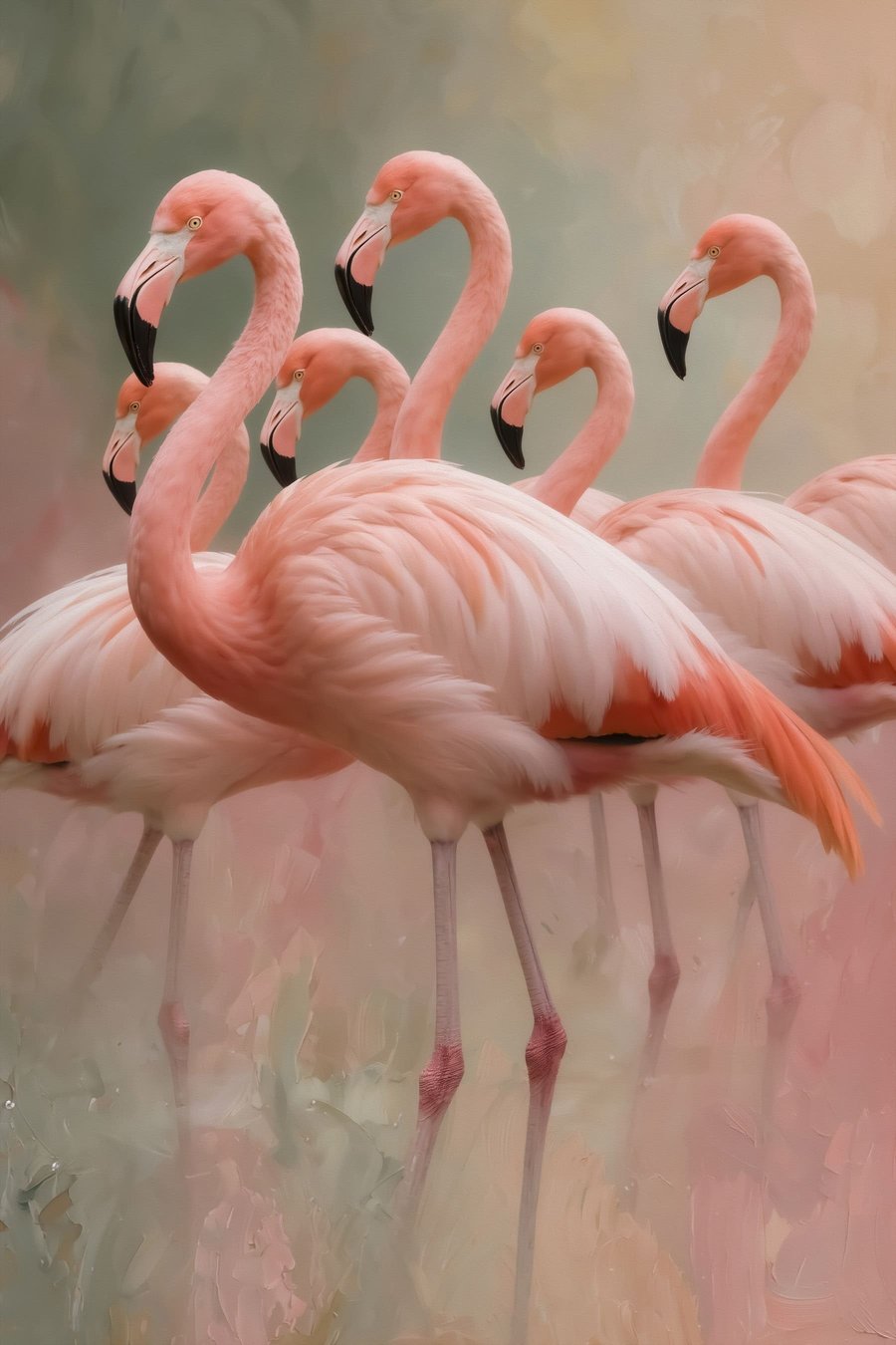 Flamingók csapata — teljes motívum