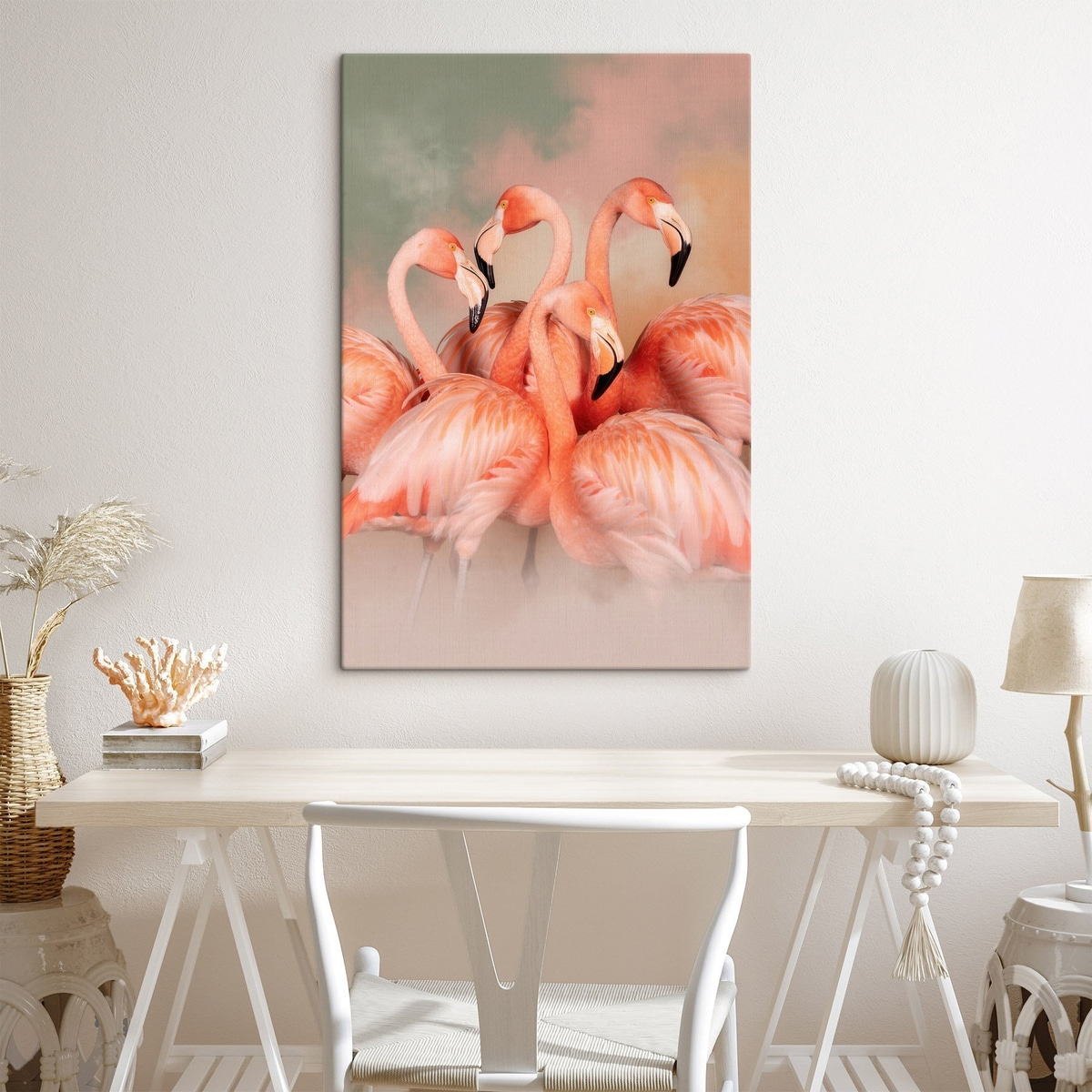 Flamingók pasztell párában — lakásbelső 3