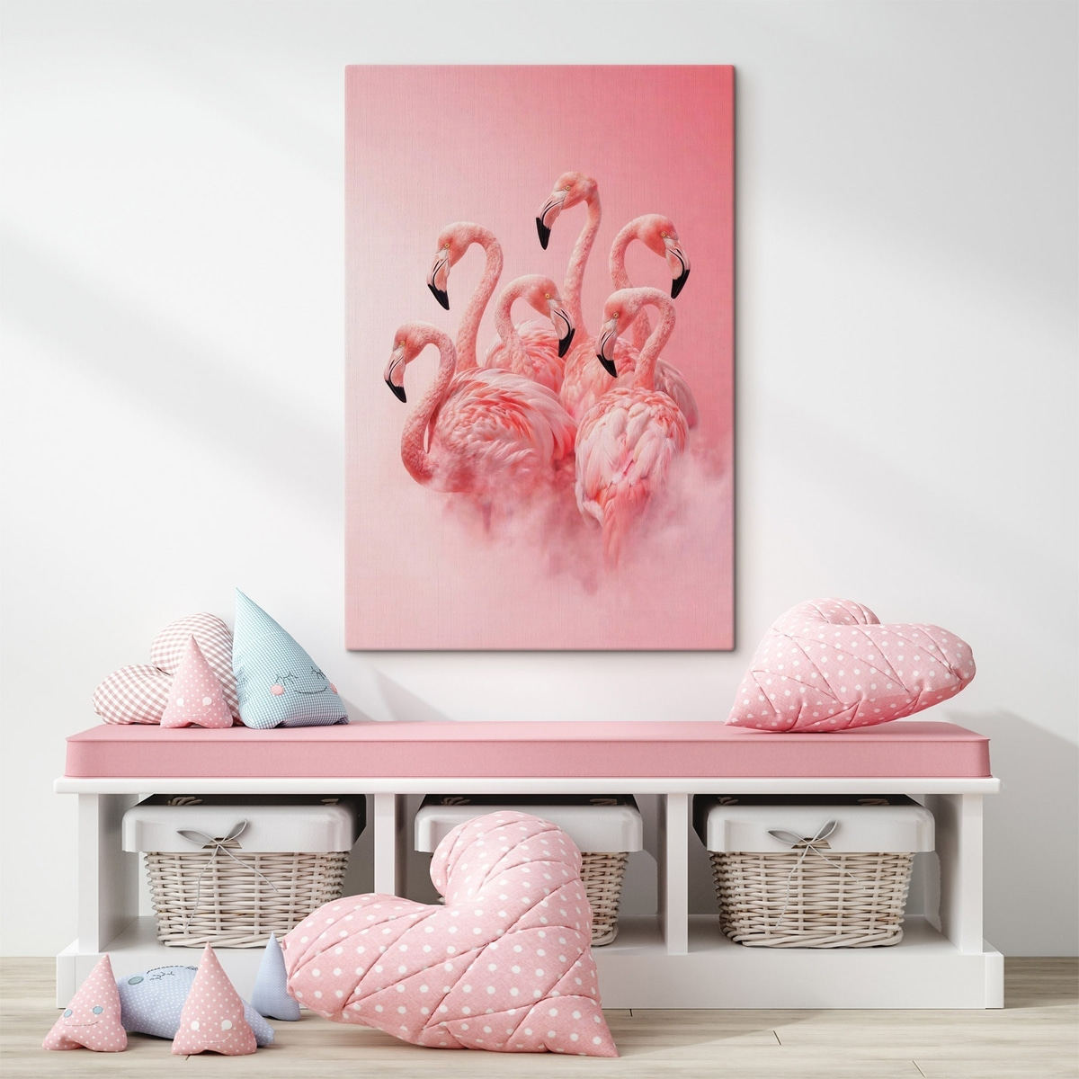 Flamingók könnyű ködben — lakásbelső 3
