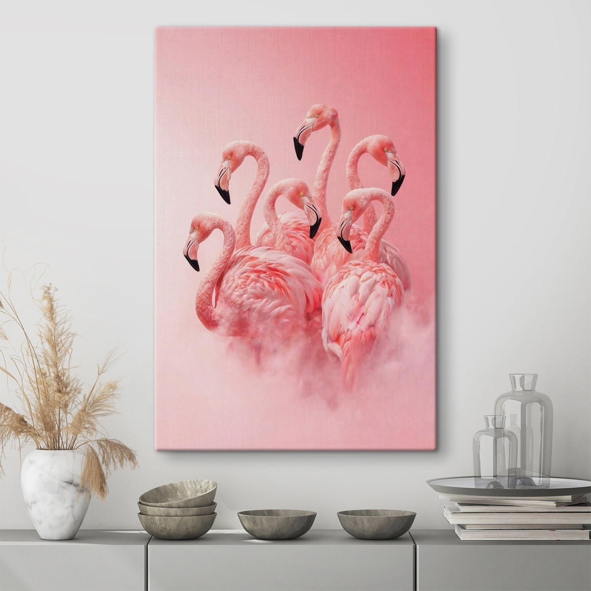 Flamingók könnyű ködben — lakásbelső 2