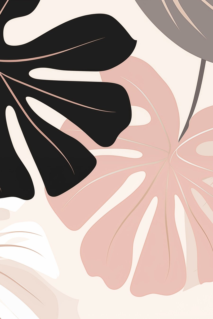 Grafikus monstera-levelek — teljes motívum