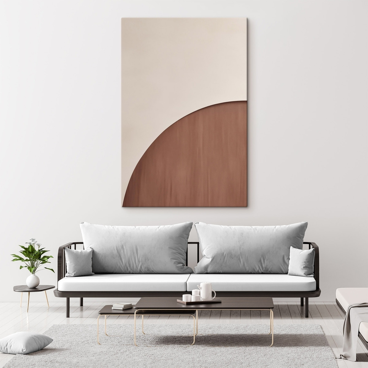 Terrakotta félkör — lakásbelső 1
