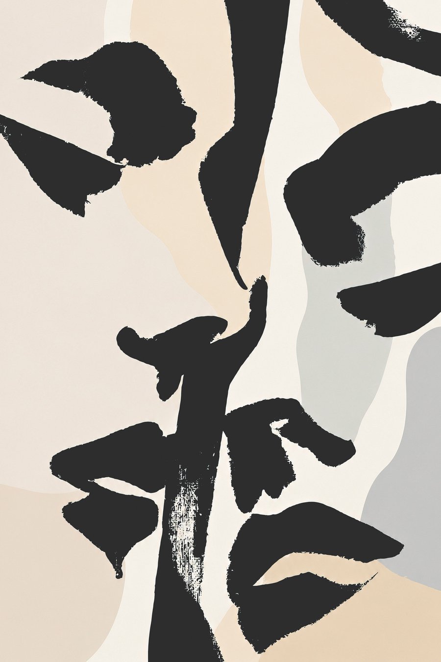 Absztrakt arcok — teljes motívum