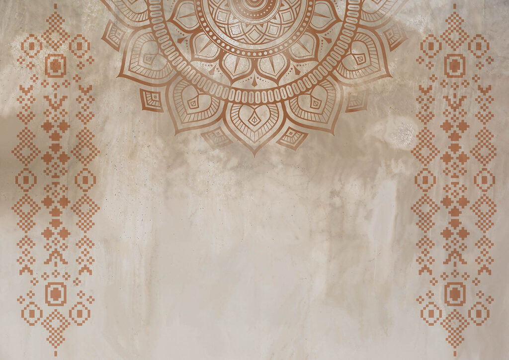 Mandala meleg vonalakban — teljes motívum